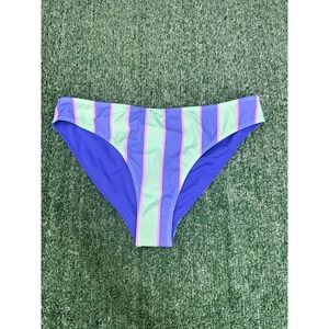 NWT Fabletics REVERSIBLE MID-RISE SWIM‎ BOTTOM  EXTREME ROYAL SUGARED LIME MED